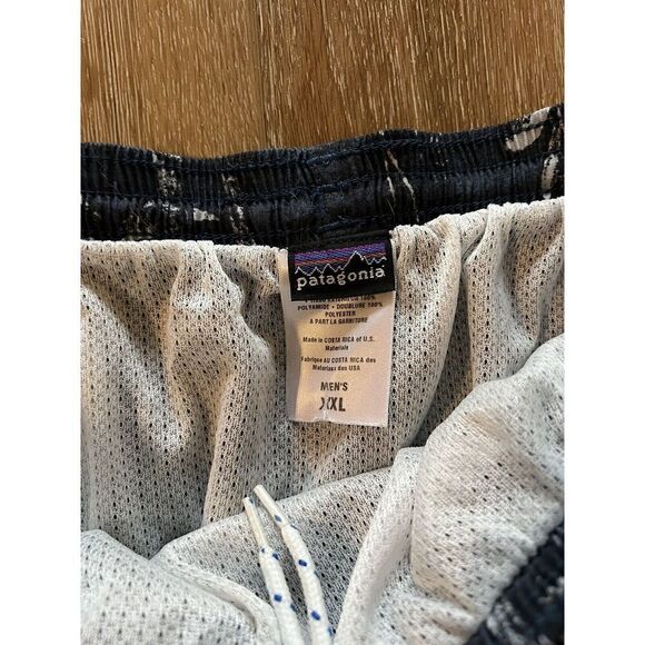 Patagonia Baggies Longs Shorts Blue Banbu Mens Size 2XL Mesh Liner Drawstring - Picture 3 of 3